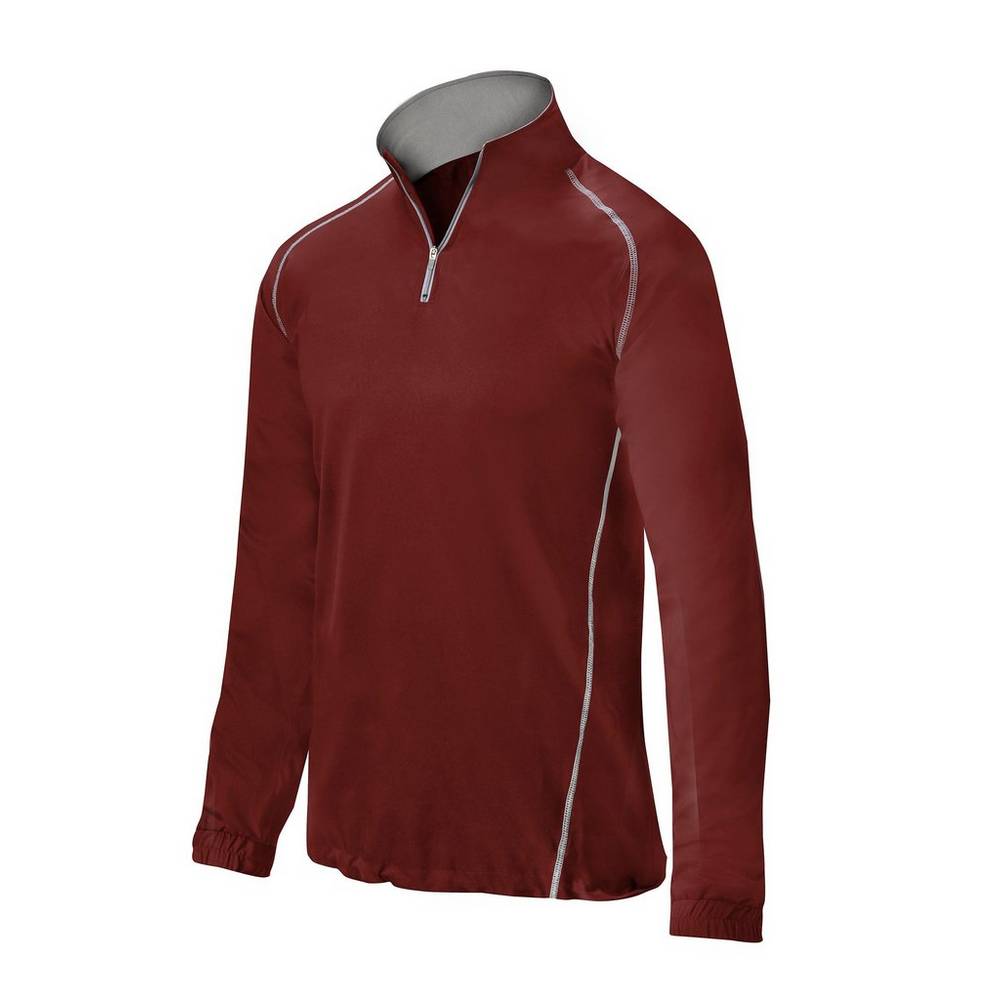 Mizuno Comp 1/4 Zip Batting - Erkek Mont - Bordo Türkiye (VPHAFE-362)